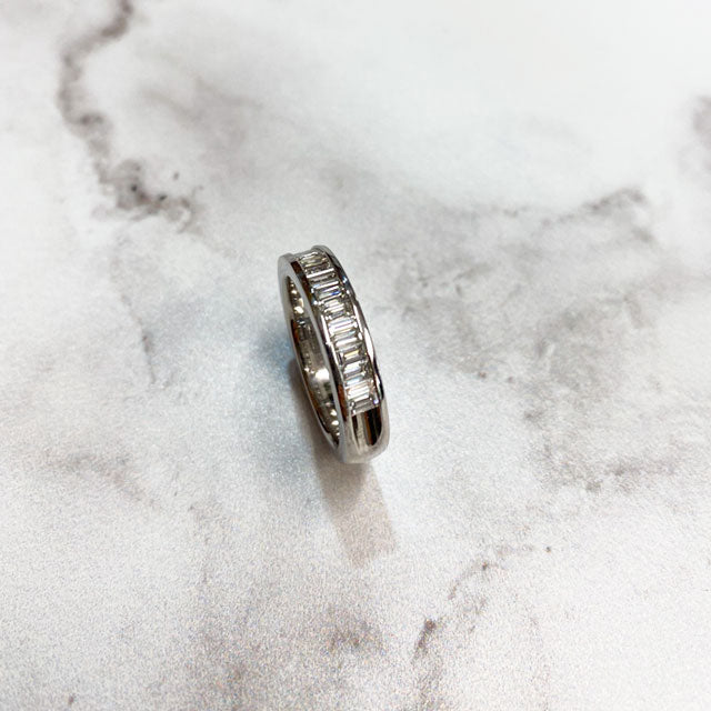 18ct White Gold Baguette Half Eternity