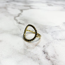 Load image into Gallery viewer, 18ct Yellow Gold and Black Sapphire Ring
