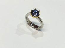 Load image into Gallery viewer, Platinum &amp; 18ct Yellow Gold Unheated Tanzanite Ring
