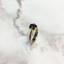 Load image into Gallery viewer, Platinum &amp; 18ct Yellow Gold Unheated Tanzanite Ring
