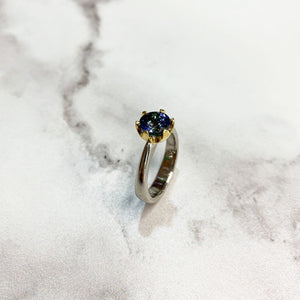 Platinum & 18ct Yellow Gold Unheated Tanzanite Ring